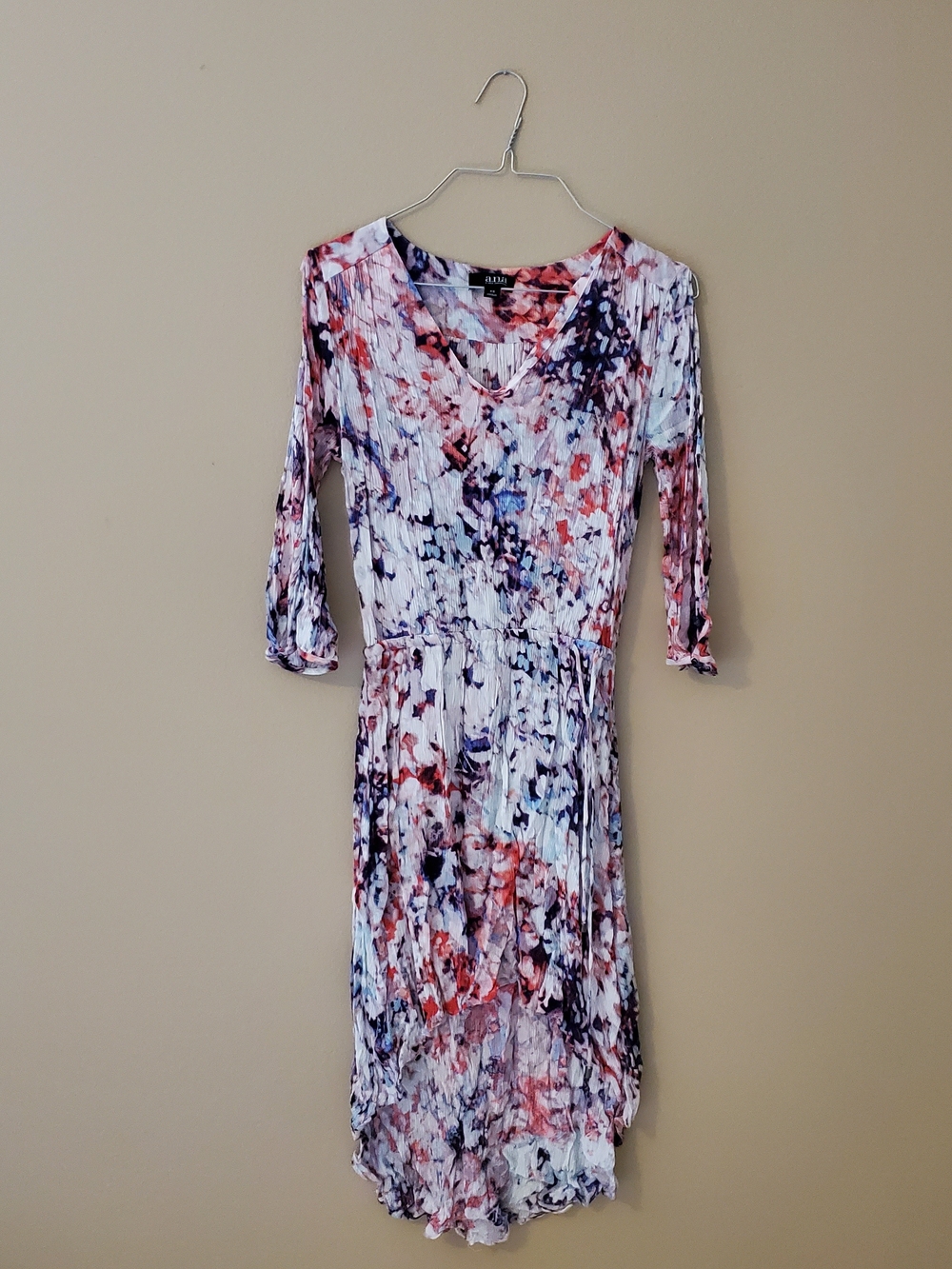 Ana V-Neck Floral High-Low Dress